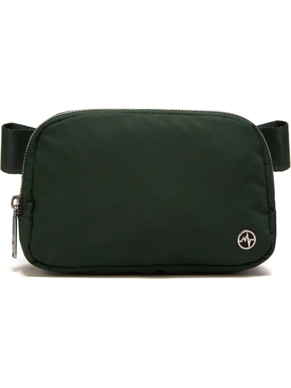 Men's Legacy Green Crossbody Belt Bag Wide Zipper Adjustable Strap 3-Pockets